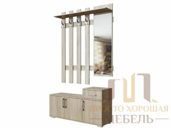 Прихожая №3 Вешалка с зеркалом 1200 (4 крючка) в Белоярском - beloyarskiy.mebel-74.com | фото