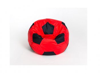 Кресло-мешок Мяч малый красно-черное в Белоярском - beloyarskiy.mebel-74.com | фото