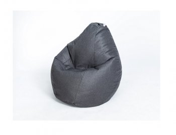Кресло-мешок Груша велюр темно - серое среднее в Белоярском - beloyarskiy.mebel-74.com | фото