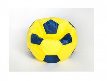 Кресло-мешок Мяч малый желто-синее в Белоярском - beloyarskiy.mebel-74.com | фото