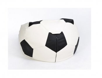 Кресло-мешок Мяч большой бело-черное в Белоярском - beloyarskiy.mebel-74.com | фото