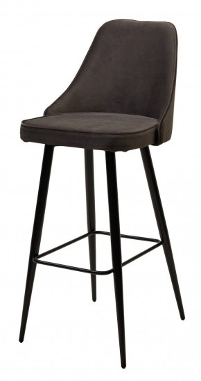 Барный стул NEPAL-BAR ГРАФИТ #14, велюр/ черный каркас (H=78cm) М-City в Белоярском - beloyarskiy.mebel-74.com | фото