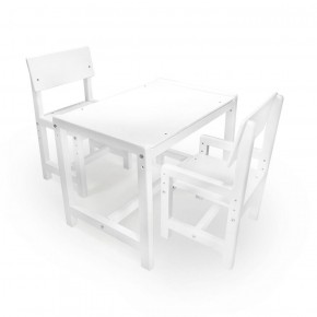 Детский растущий комплект стол и два стула  Я САМ "Лофт" (Белый, Белый) в Белоярском - beloyarskiy.mebel-74.com | фото
