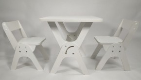 Детский растущий стол-парта и два стула Я САМ "Умка-Дуо" (Белый) в Белоярском - beloyarskiy.mebel-74.com | фото