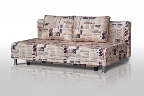 Диван-кровать Комфорт без подлокотников Принт "Gazeta" (2 подушки) в Белоярском - beloyarskiy.mebel-74.com | фото