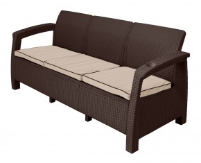 Диван Yalta Premium Sofa 3 Set (Ялта) шоколадный (+подушки под спину) в Белоярском - beloyarskiy.mebel-74.com | фото