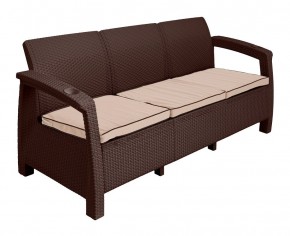 Диван Yalta Premium Sofa 3 Set (Ялта) шоколадный (+подушки под спину) в Белоярском - beloyarskiy.mebel-74.com | фото
