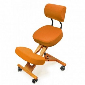 Коленный стул со спинкой Smartstool KW02В + Чехлы в Белоярском - beloyarskiy.mebel-74.com | фото