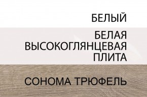Комод 2D-1S/TYP 34, LINATE ,цвет белый/сонома трюфель в Белоярском - beloyarskiy.mebel-74.com | фото