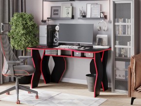 Компьютерный стол КЛ №9.0 (Черный/Красный) в Белоярском - beloyarskiy.mebel-74.com | фото