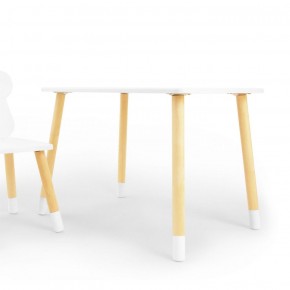 Комплект детской мебели стол и стул Корона (Белый/Белый/Береза) в Белоярском - beloyarskiy.mebel-74.com | фото