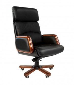 Кресло для руководителя CHAIRMAN 417 (Натуральная кожа) Черное в Белоярском - beloyarskiy.mebel-74.com | фото