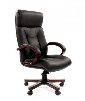Кресло для руководителя CHAIRMAN  421 (Натуральная кожа) Черное в Белоярском - beloyarskiy.mebel-74.com | фото