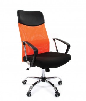 Кресло для руководителя CHAIRMAN 610 N (15-21 черный/сетка оранжевый) в Белоярском - beloyarskiy.mebel-74.com | фото