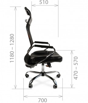 Кресло для руководителя CHAIRMAN 700 (Сетка) Черное в Белоярском - beloyarskiy.mebel-74.com | фото