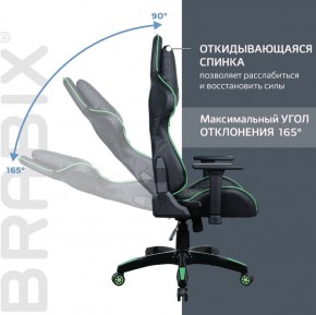 Кресло компьютерное BRABIX "GT Carbon GM-120" (черное/зеленое) 531929 в Белоярском - beloyarskiy.mebel-74.com | фото
