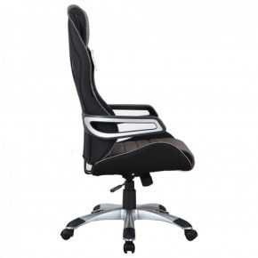 Кресло компьютерное BRABIX Techno GM-002 (ткань) черное/серое, вставки белые (531815) в Белоярском - beloyarskiy.mebel-74.com | фото