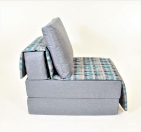 Кресло-кровать бескаркасное Харви (серый-квадро азур) в Белоярском - beloyarskiy.mebel-74.com | фото