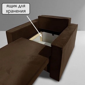 Кресло-кровать Принц КК1-ВК (велюр коричневый) в Белоярском - beloyarskiy.mebel-74.com | фото