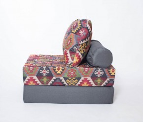 Кресло-кровать-пуф бескаркасное Прайм (мехико серый-графит) в Белоярском - beloyarskiy.mebel-74.com | фото