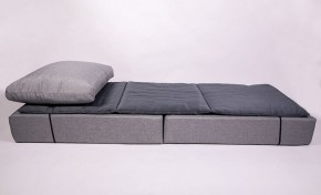 Кресло-кровать-пуф бескаркасное Прайм (мехико серый-графит) в Белоярском - beloyarskiy.mebel-74.com | фото