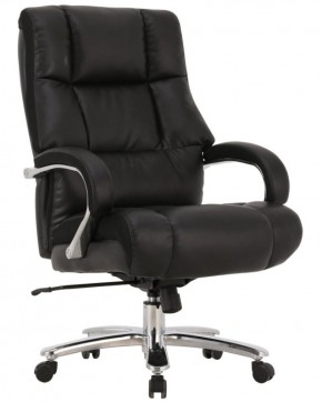 Кресло офисное BRABIX PREMIUM "Bomer HD-007" (рециклированная кожа, хром, черное) 531939 в Белоярском - beloyarskiy.mebel-74.com | фото