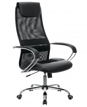 Кресло офисное BRABIX PREMIUM "Stalker EX-608 CH" (хром, ткань-сетка/кожзам, черное) 532091 в Белоярском - beloyarskiy.mebel-74.com | фото