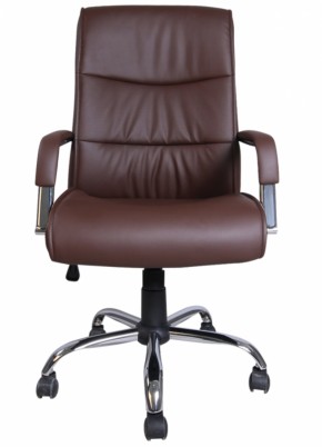 Кресло офисное BRABIX "Space EX-508" (экокожа, хром, коричневое) 531164 в Белоярском - beloyarskiy.mebel-74.com | фото