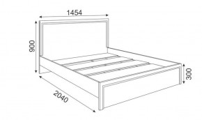 Кровать 1.4 М16 Стандарт с настилом Беатрис (Орех гепланкт) в Белоярском - beloyarskiy.mebel-74.com | фото