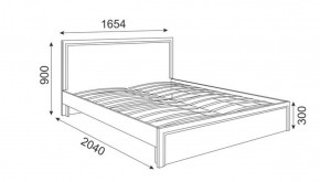 Кровать 1.6 М07 Стандарт с основанием Беатрис (Орех гепланкт) в Белоярском - beloyarskiy.mebel-74.com | фото