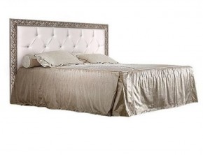 Кровать 2-х спальная (1,4 м) Тиффани штрих-лак/серебро с мягким изголовьем (ТФКР140-2) в Белоярском - beloyarskiy.mebel-74.com | фото