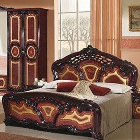 Кровать 2-х спальная 1600*2000 Роза, без основания (01.116) могано в Белоярском - beloyarskiy.mebel-74.com | фото
