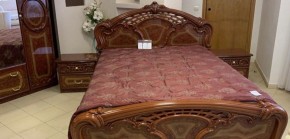 Кровать 2-х спальная 1600*2000 Роза, без основания (01.116) орех в Белоярском - beloyarskiy.mebel-74.com | фото