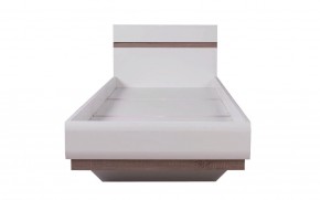 Кровать 90/TYP 90, LINATE ,цвет белый/сонома трюфель в Белоярском - beloyarskiy.mebel-74.com | фото