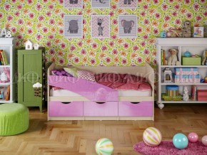 Кровать Бабочки (Сиреневый металлик) 1600 в Белоярском - beloyarskiy.mebel-74.com | фото