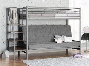 Кровать двухъярусная с диваном "Мадлен-3" (Серый/Серый) в Белоярском - beloyarskiy.mebel-74.com | фото
