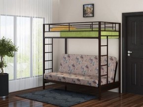 Кровать двухъярусная с диваном "Мадлен" (Коричневый/Бежевый) в Белоярском - beloyarskiy.mebel-74.com | фото