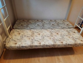 Кровать двухъярусная с диваном "Мадлен" (Слоновая кость/Серый) в Белоярском - beloyarskiy.mebel-74.com | фото
