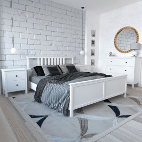 Кровать Ф-156.02 двухспальная 160х200 из массива сосны, цвет белый в Белоярском - beloyarskiy.mebel-74.com | фото