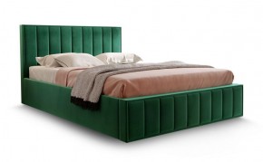Кровать "Вена" 1400 СТАНДАРТ Вариант 1 Мора зеленый + бельевой ящик с кроватным основанием и подъемным механизмом в Белоярском - beloyarskiy.mebel-74.com | фото
