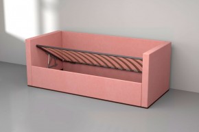 Кровать с ПМ (арт.030) (с/м 900*2000мм) (б/матр), ткань розовая в Белоярском - beloyarskiy.mebel-74.com | фото