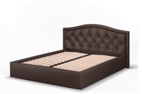 Кровать Стелла 1400*2000 + ПМ (Лесмо brown) коричневый в Белоярском - beloyarskiy.mebel-74.com | фото