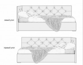 Кровать угловая Хлоя интерьерная +основание/ПМ/бельевое дно (120х200) в Белоярском - beloyarskiy.mebel-74.com | фото