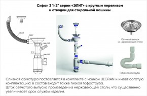 Мойка кухонная ULGRAN U-101 (500) в Белоярском - beloyarskiy.mebel-74.com | фото
