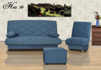 Комплект мягкой мебели НЕО 19 (3+1+ Пуф) в Белоярском - beloyarskiy.mebel-74.com | фото