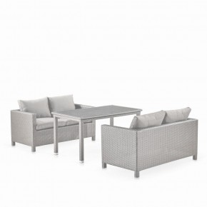 Обеденный комплект плетеной мебели с диванами T256C/S59C-W85 Latte в Белоярском - beloyarskiy.mebel-74.com | фото