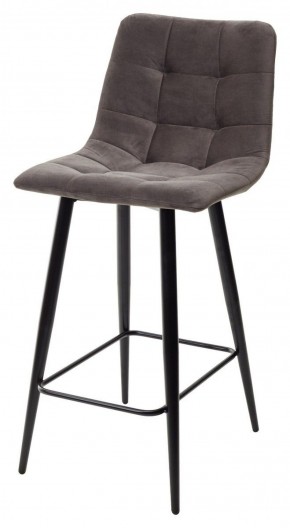 Полубарный стул CHILLI-QB графит #14, велюр / черный каркас (H=66cm) М-City в Белоярском - beloyarskiy.mebel-74.com | фото