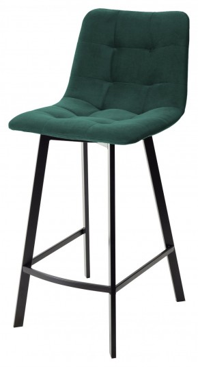 Полубарный стул CHILLI-QB SQUARE зеленый #19, велюр / черный каркас (H=66cm) М-City в Белоярском - beloyarskiy.mebel-74.com | фото