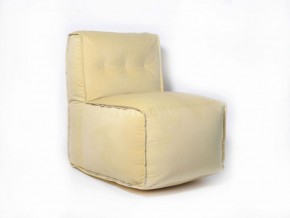 Прямое модульное бескаркасное кресло Комфорт (Желтый велюр) в Белоярском - beloyarskiy.mebel-74.com | фото