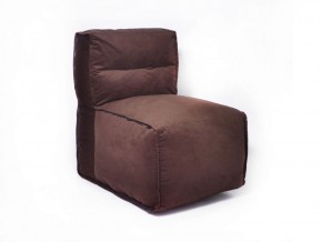 Прямое модульное бескаркасное кресло Комфорт (Шоколад велюр) в Белоярском - beloyarskiy.mebel-74.com | фото
